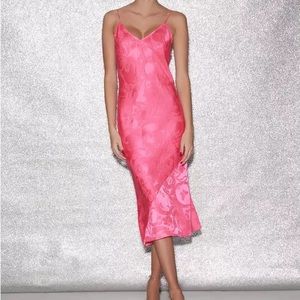 FLEUR DU MAL Jacquard Silk Slip Dress